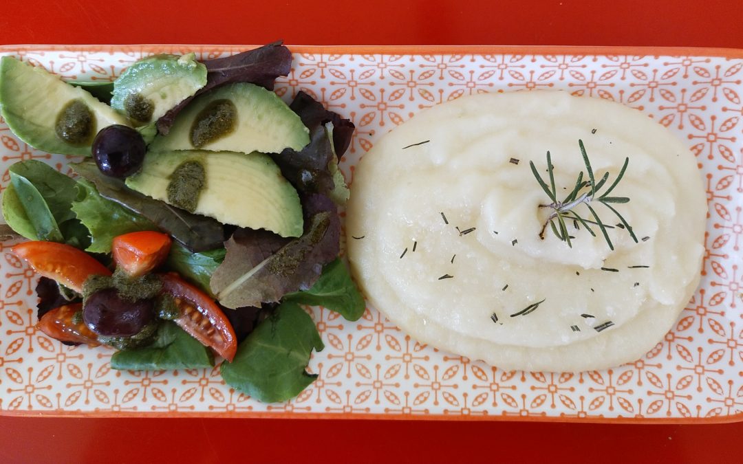 Puré de patatas y croquetas de lentejas-Comida